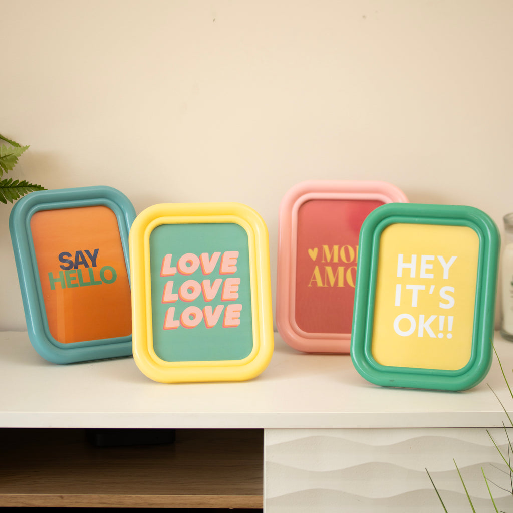 Darthome Set Of 4 Colourful Rectangle Photo Frames