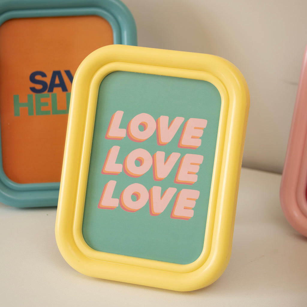 Set Of 4 Colourful Rectangle Photo Frames