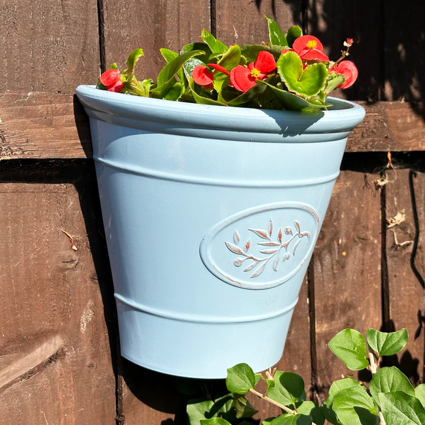 Glossy Blue Wall Planter