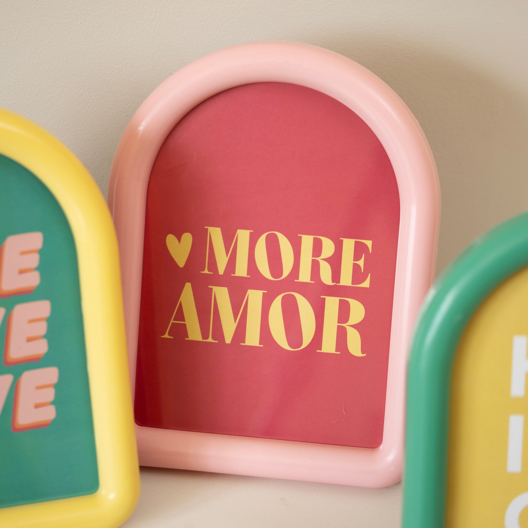 Set Of 4 Colourful Arch Photo Frames