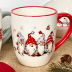 Set Of 4 Christmas Gonk Mugs