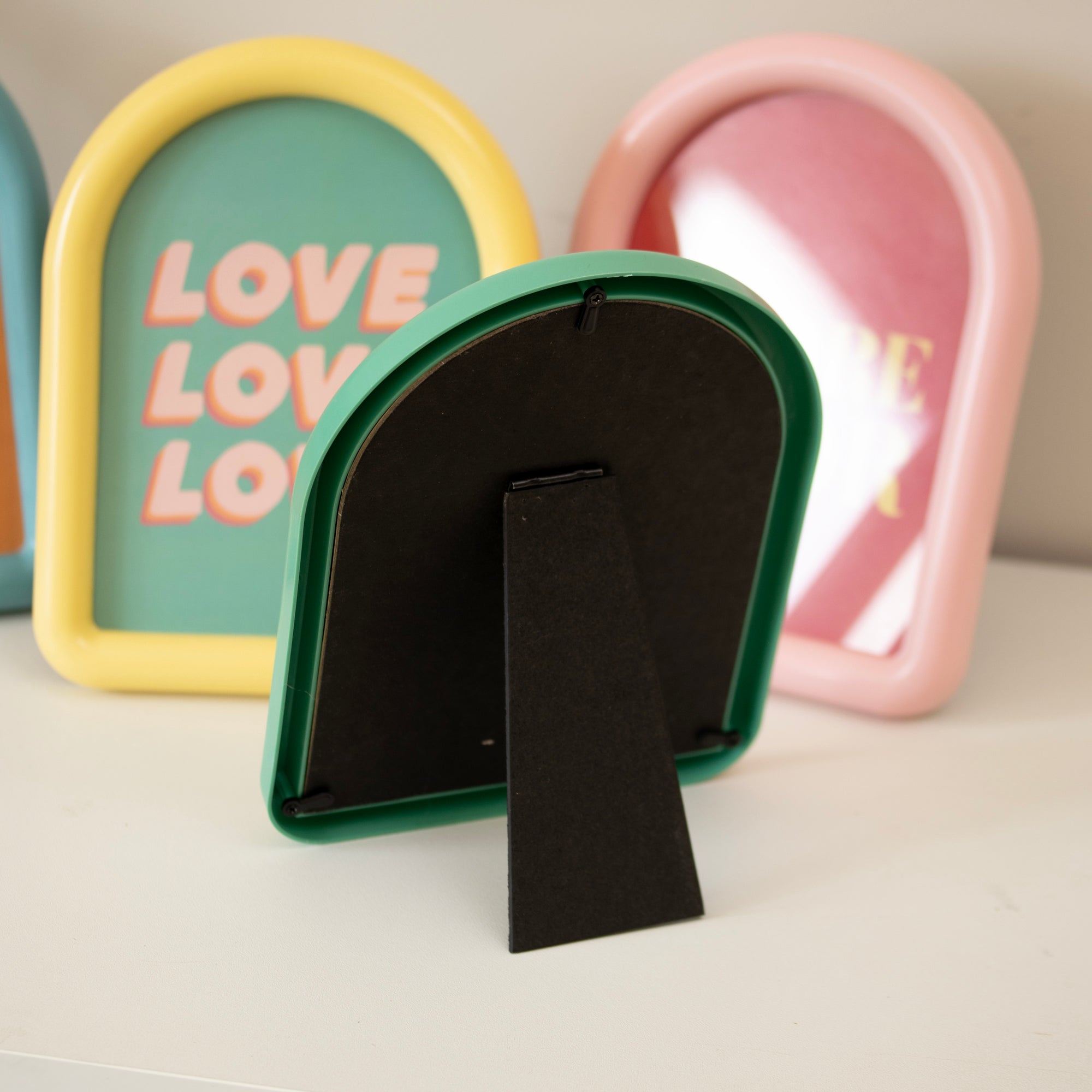 Set Of 4 Colourful Arch Photo Frames