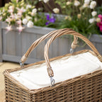Antique Wash Willow Chiller Picnic Basket