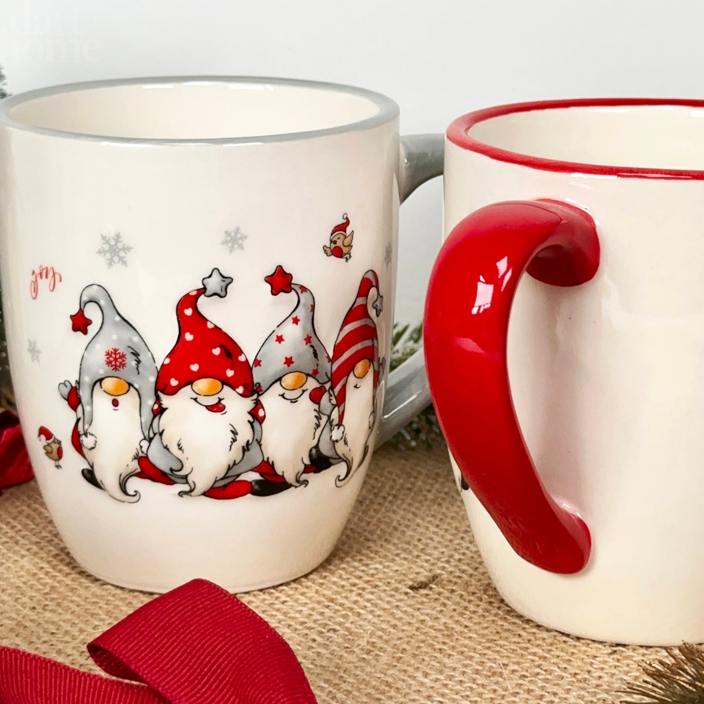 Set Of 4 Christmas Gonk Mugs