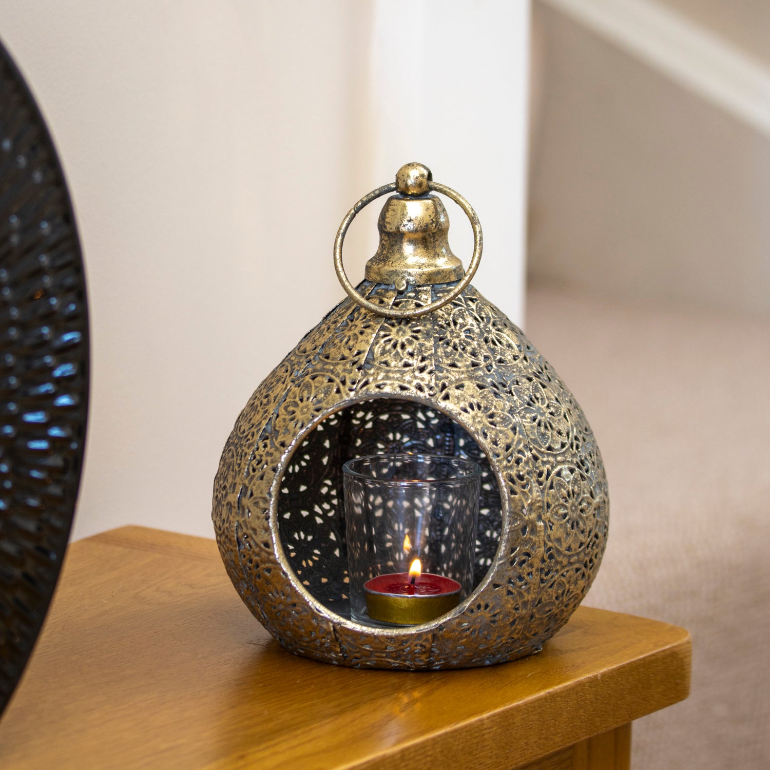 Antique Gold Moroccan Teardrop Lantern