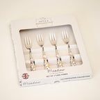 Set Of 4 Flower Meadow Cake Forks
