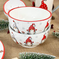 Set Of 4 Christmas Gonk Cereal Bowls