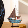 Rustic Coastal Fishing Boat Ornament