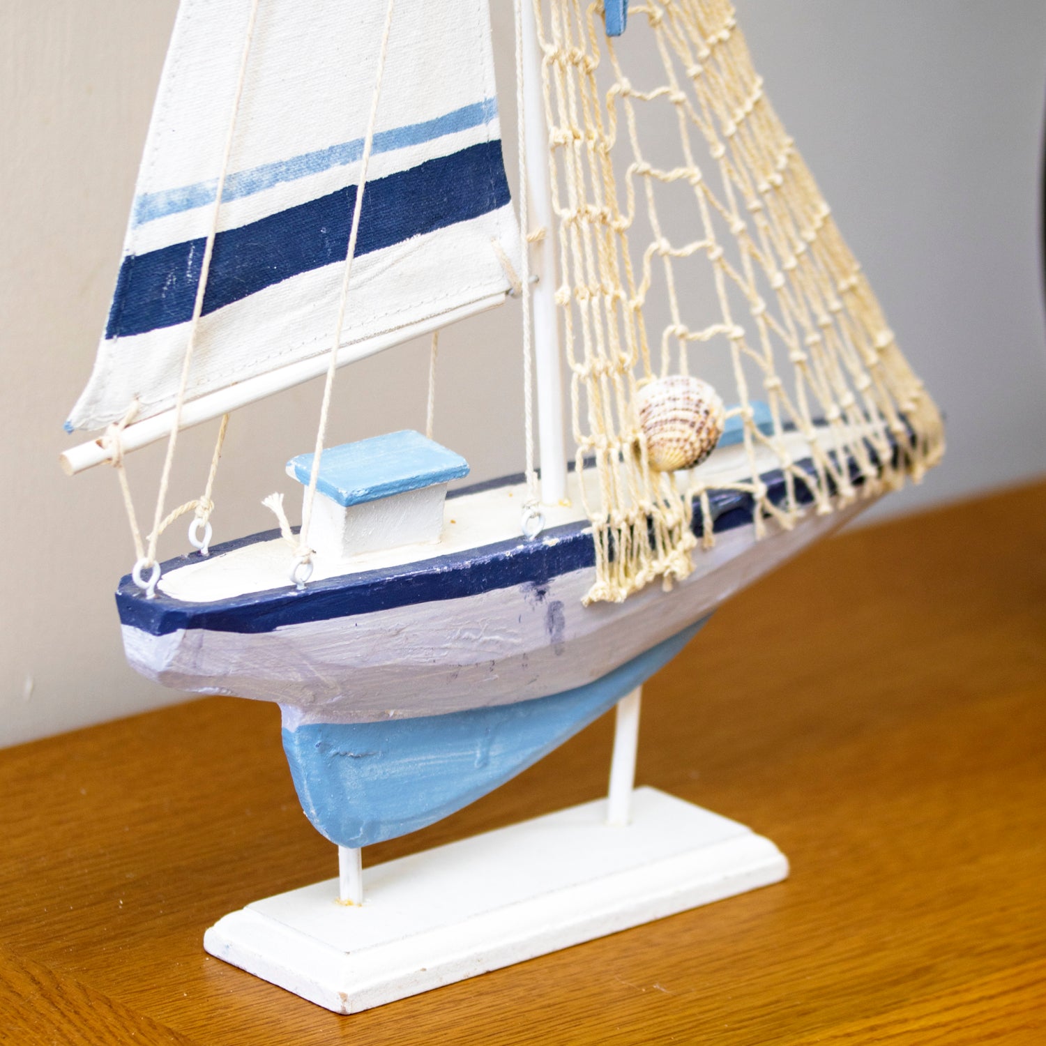 Blue & White Coastal Sailing Boat Ornament