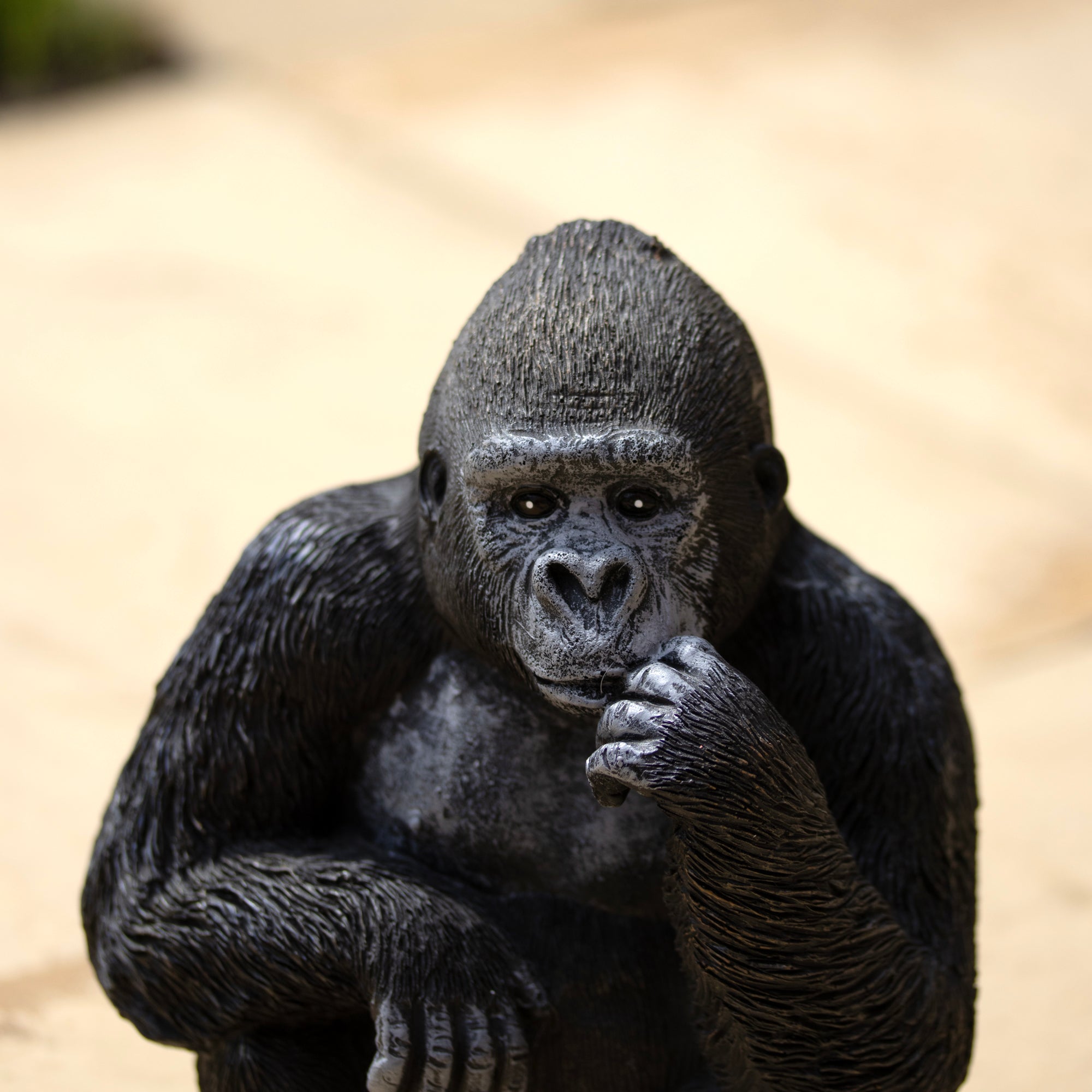 Black Gorilla Garden Statue