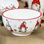Set Of 4 Christmas Gonk Cereal Bowls