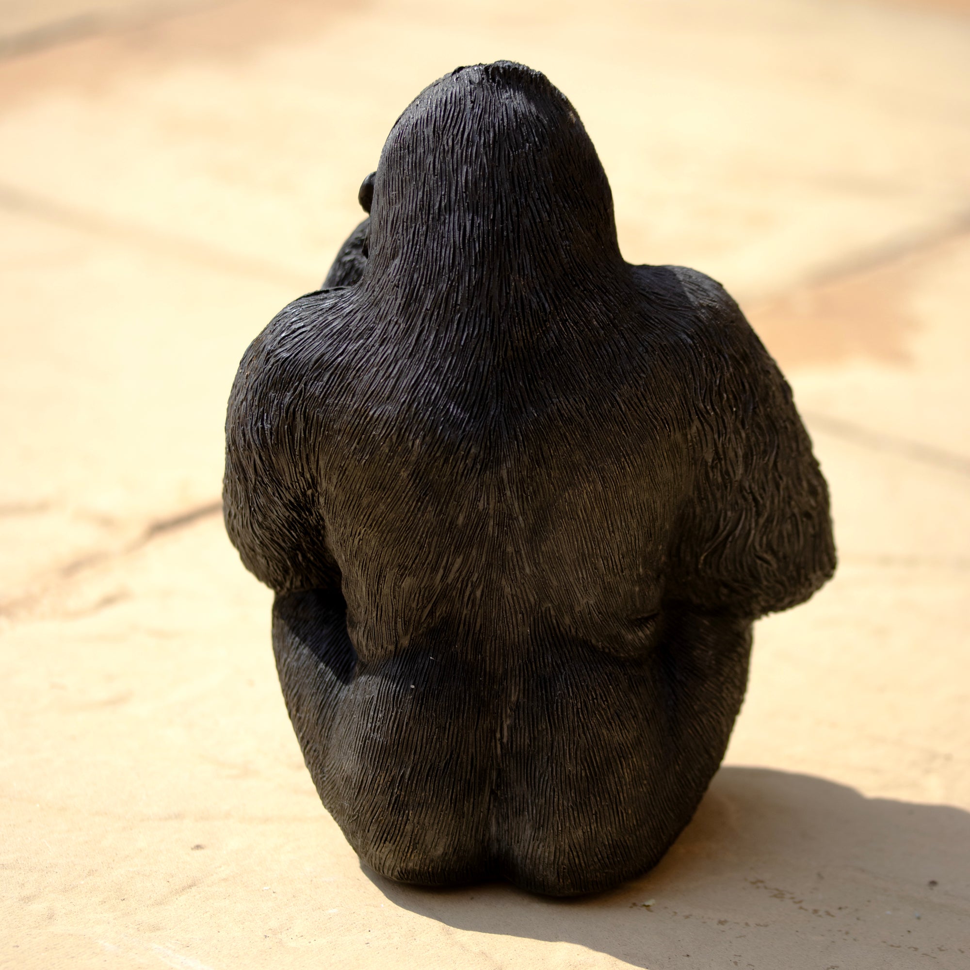 Black Gorilla Garden Statue