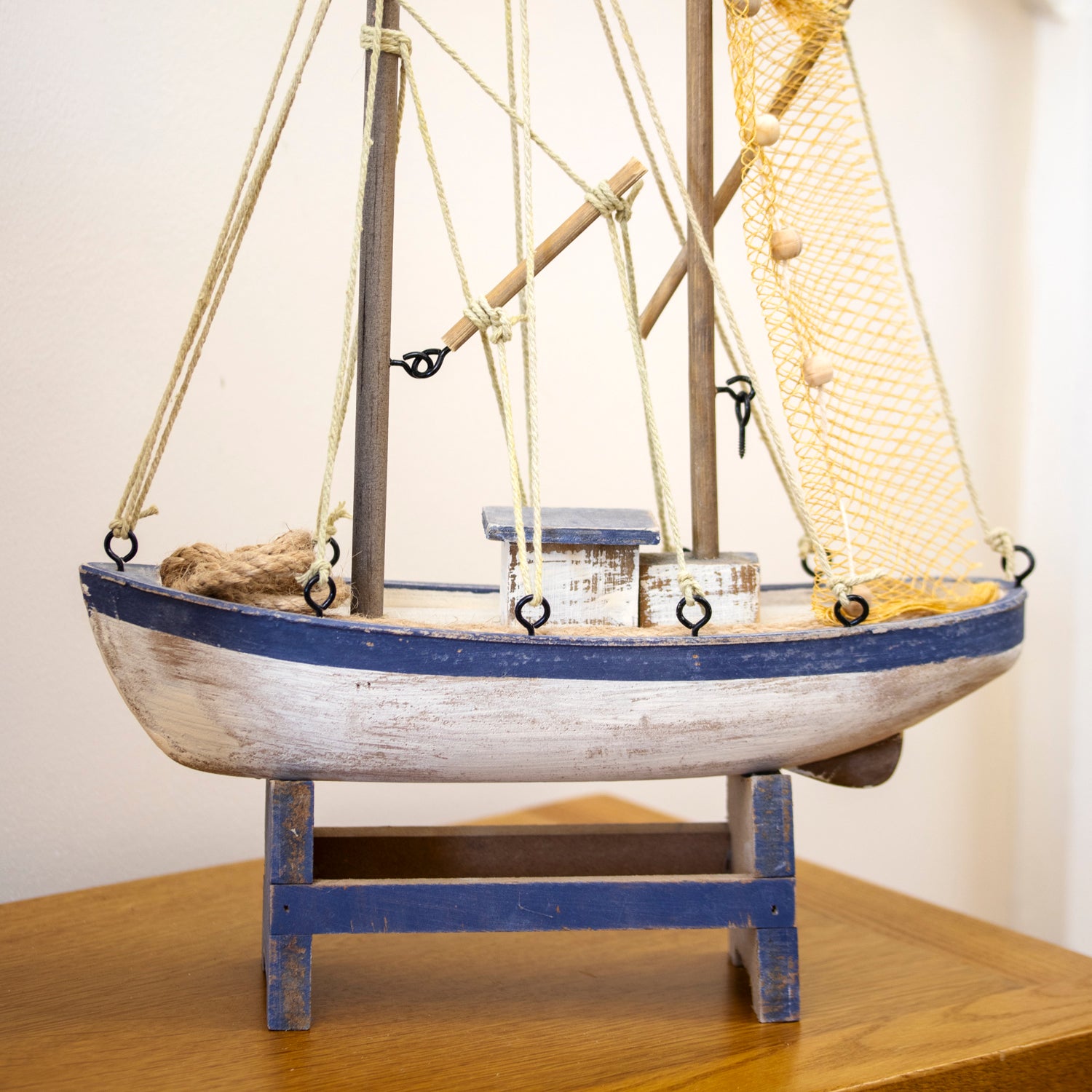 Large Wooden Fishing Trawler Ornament