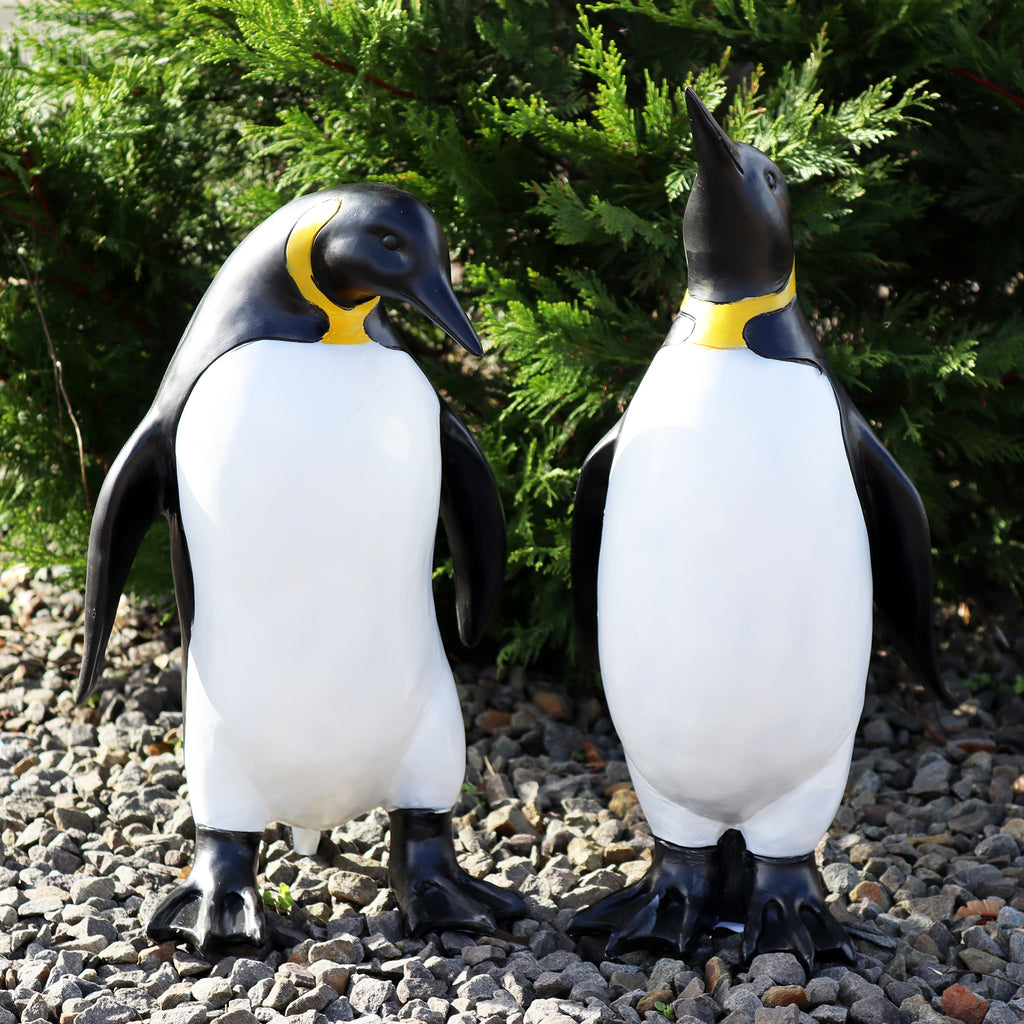 Set Of 2 Large Emperor Penguin Statues