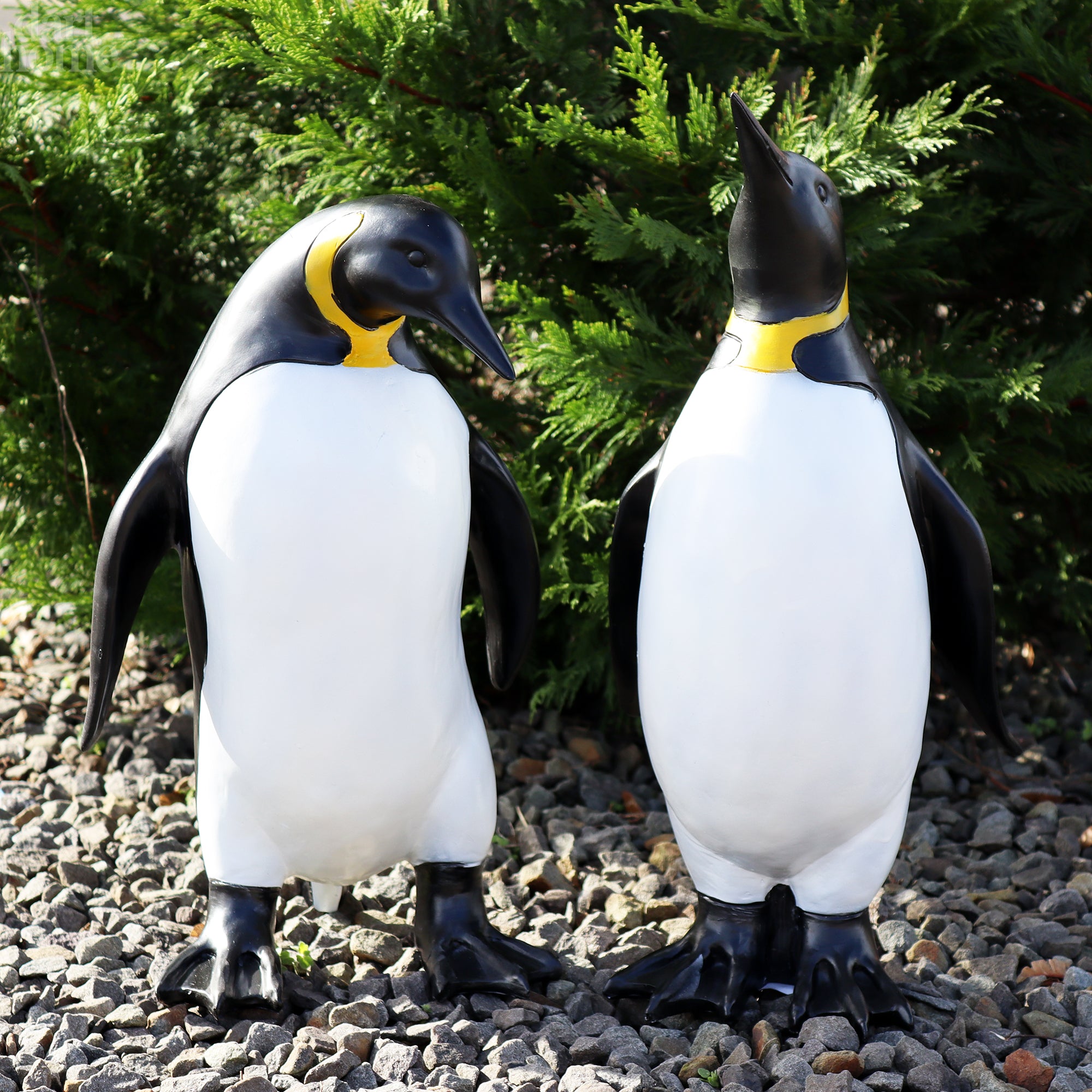 Set Of 2 Large Emperor Penguin Statues