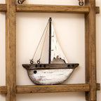 Rustic Framed Hanging Boat Wall Decor