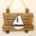 Rustic Coastal Sailboat Wall Plaque
