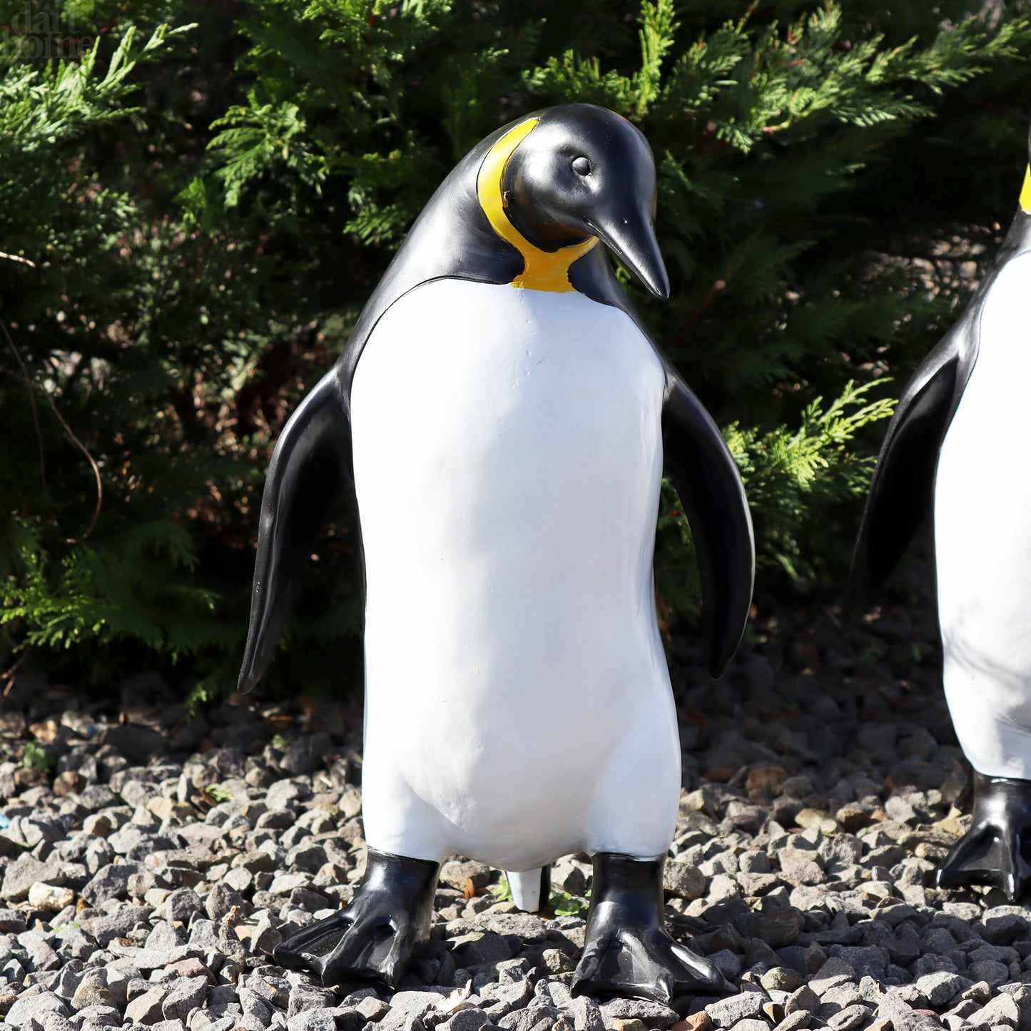 Set mit 2 großen Kaiserpinguin-Statuen