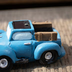 Solar Light Up Blue Truck Garden Ornament
