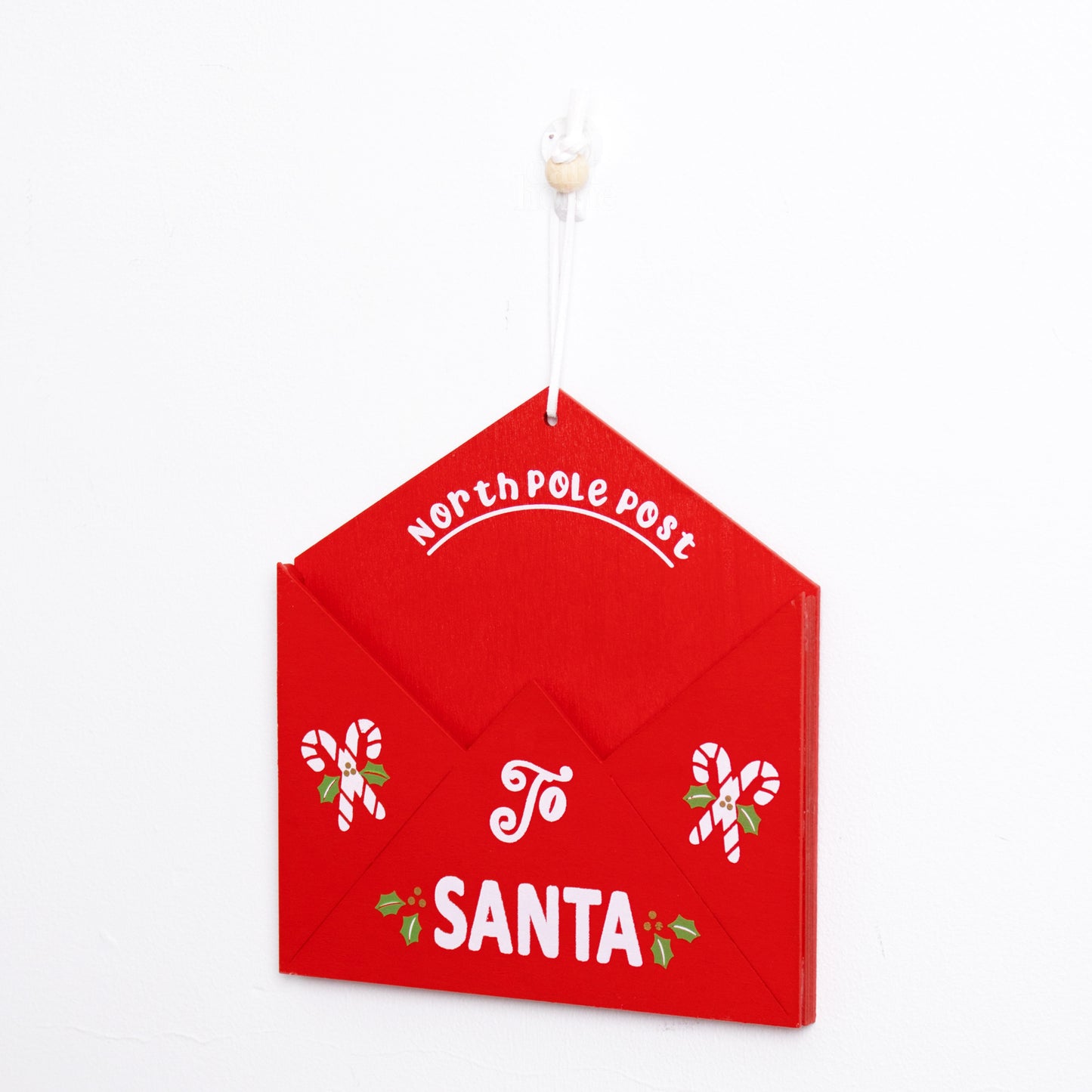 Red North Pole Post To Santa Envelope Holder