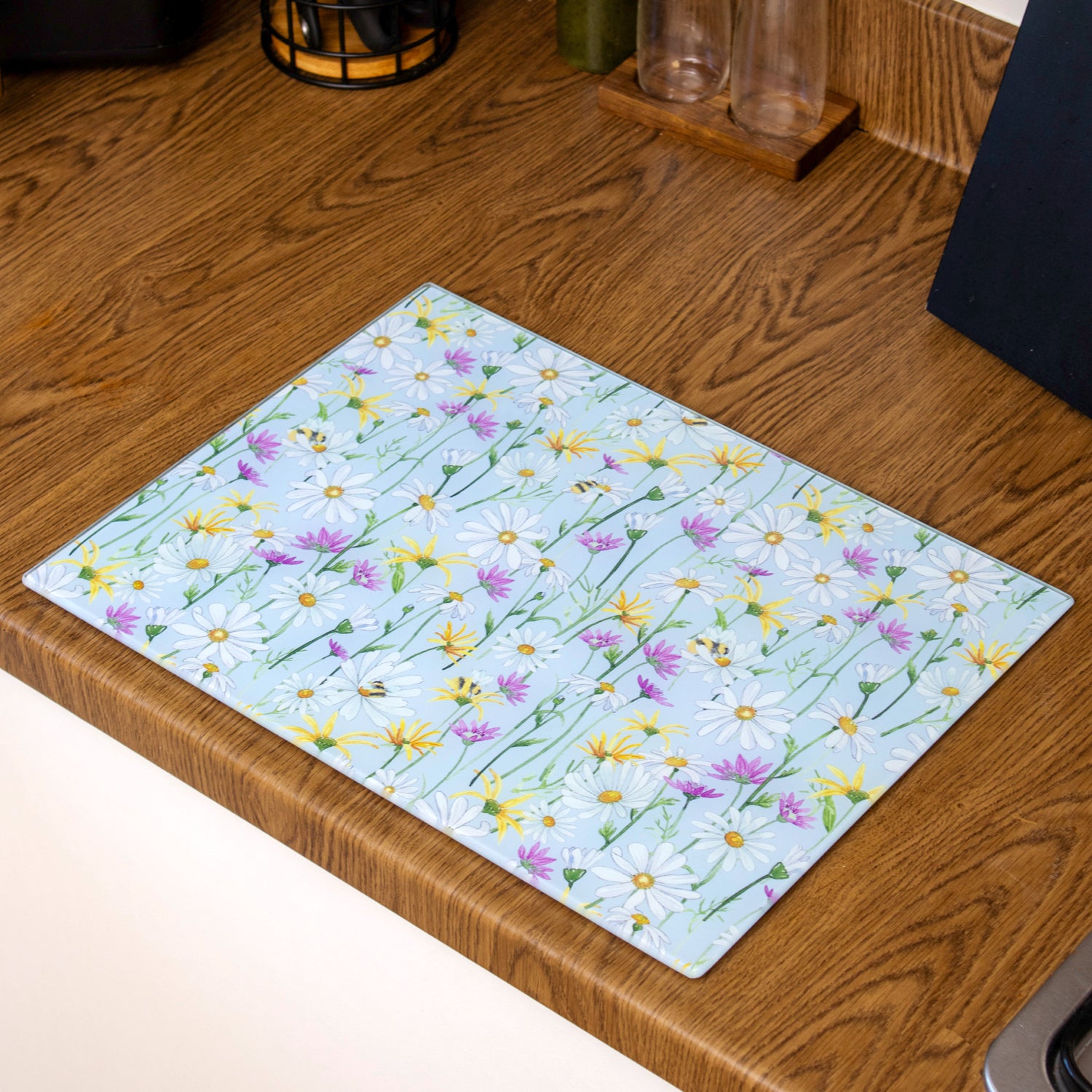 Daisy Meadow Glass Worktop Saver