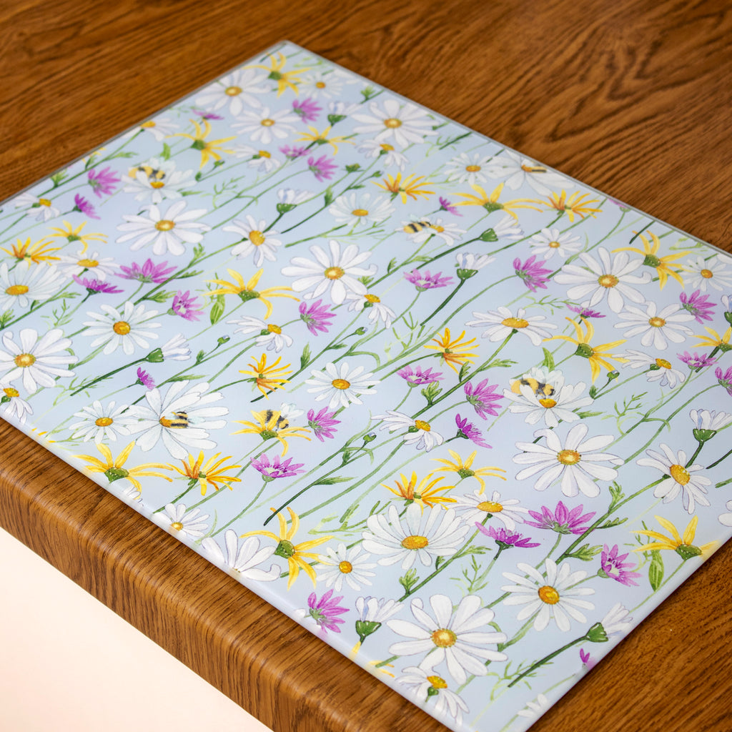 Daisy Meadow Glass Worktop Saver