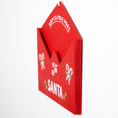 Red North Pole Post To Santa Envelope Holder