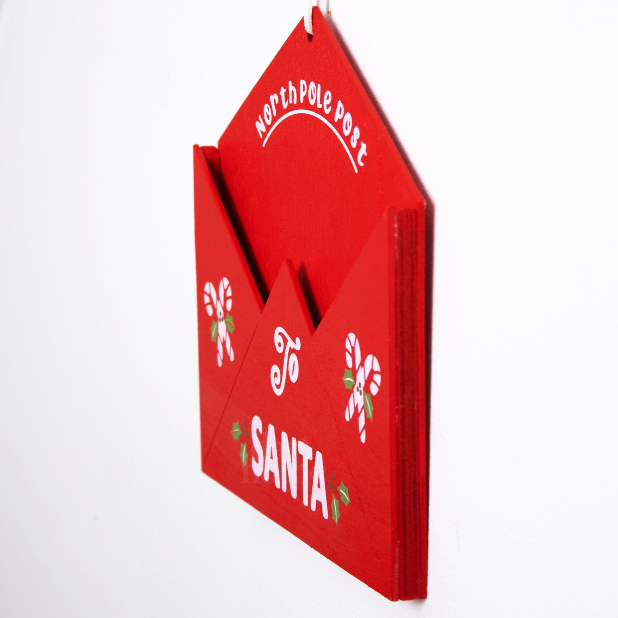 Red North Pole Post To Santa Envelope Holder
