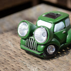 Solar Light Up Green Car Garden Ornament