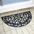 Half Moon Scroll Rubber Doormat