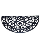 Half Moon Scroll Rubber Doormat