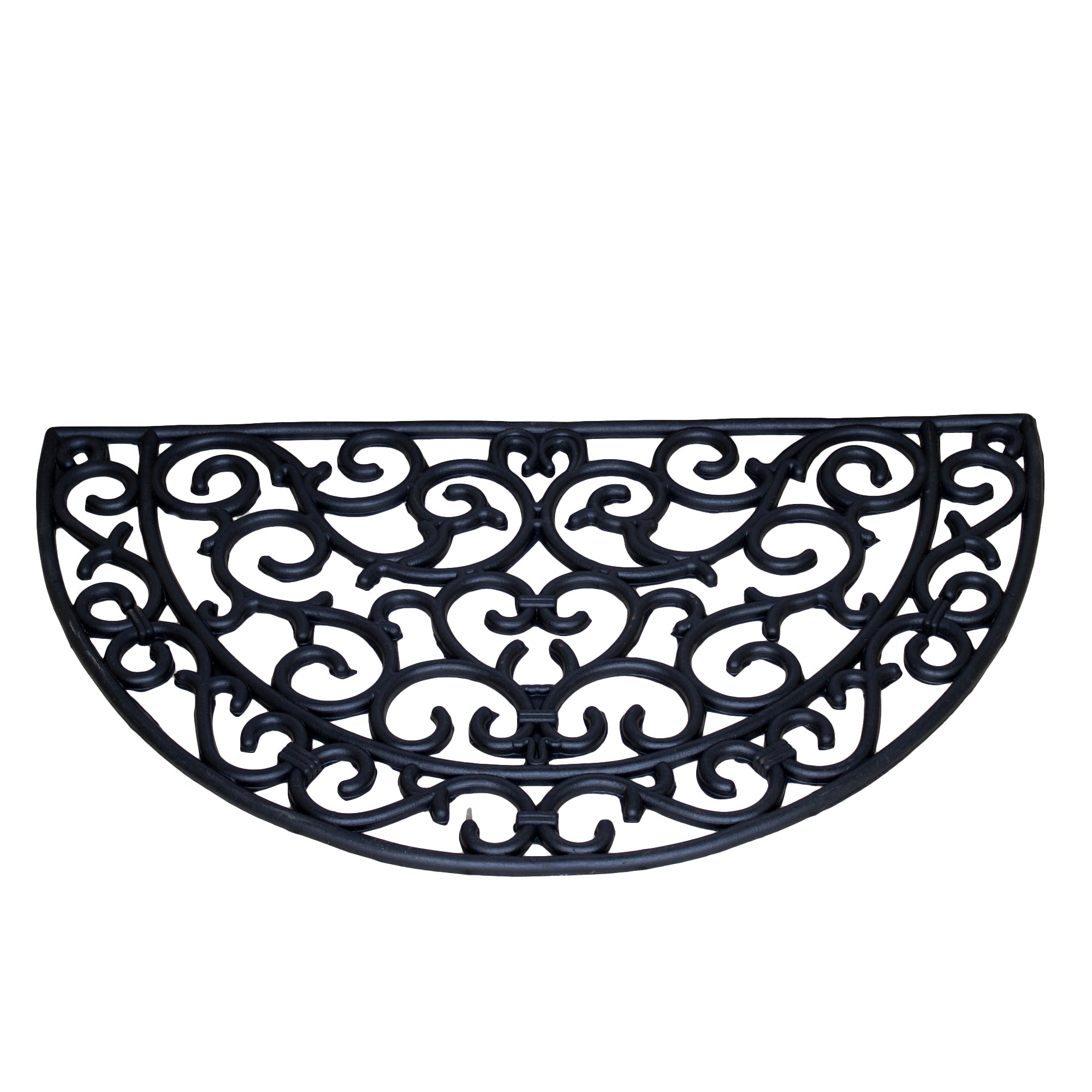 Half Moon Scroll Rubber Doormat