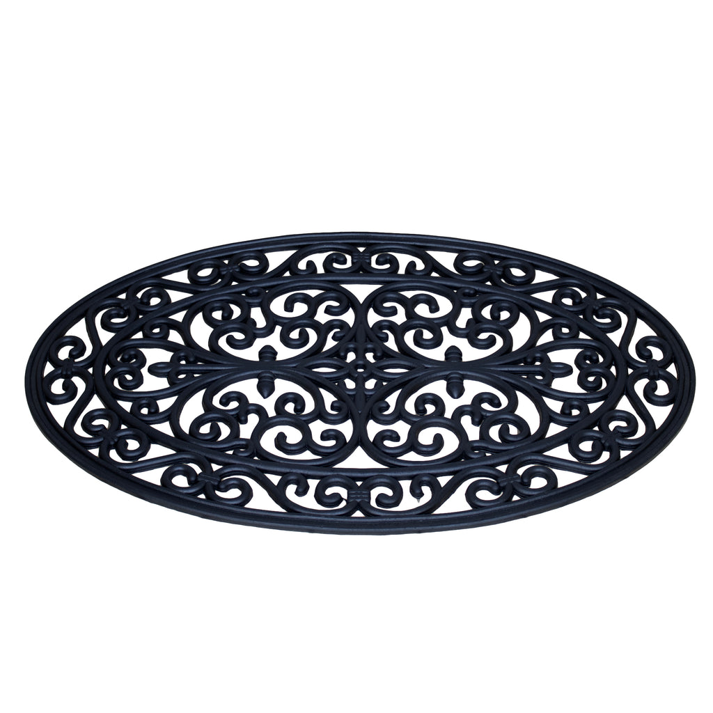 Oval Scroll Rubber Doormat