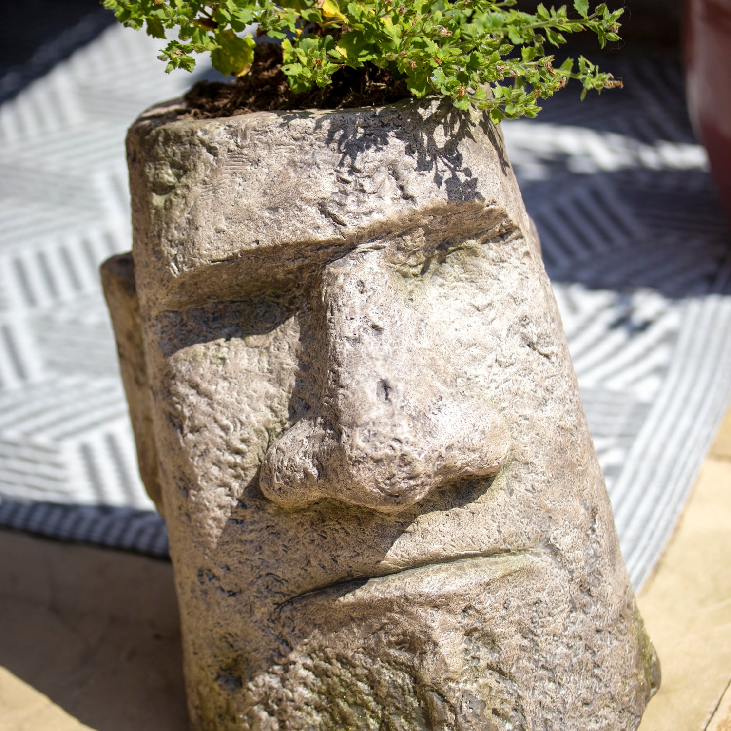 Stone Effect Easter Island Head Planter