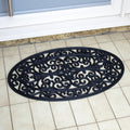 Oval Scroll Rubber Doormat