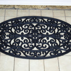 Oval Scroll Rubber Doormat