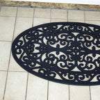 Oval Scroll Rubber Doormat