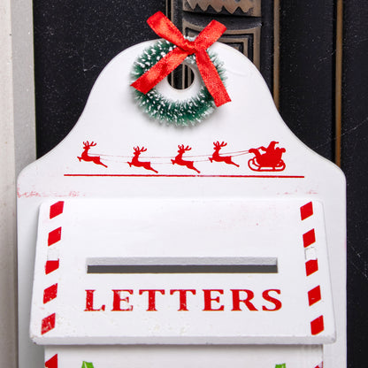 White North Pole Post Letter Box