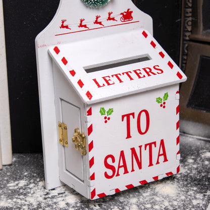 White North Pole Post Letter Box