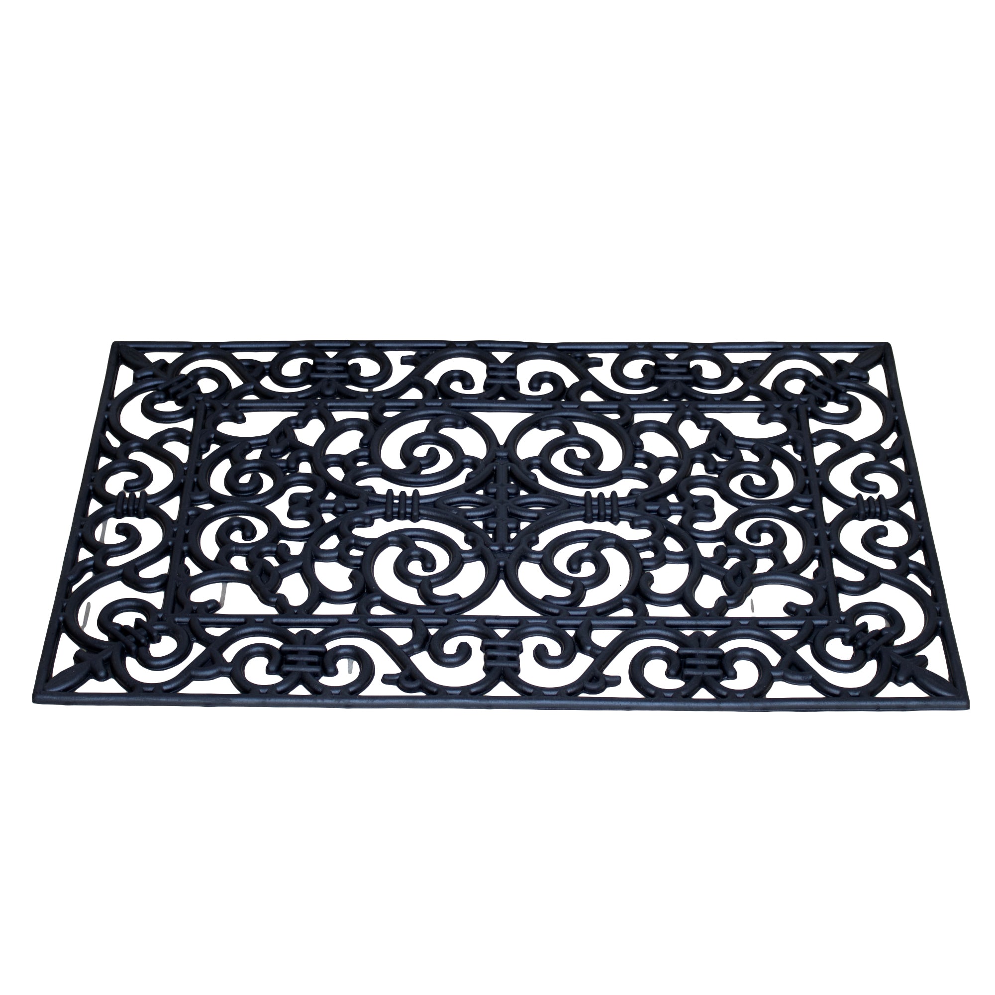 Large Rectangle Scroll Rubber Doormat