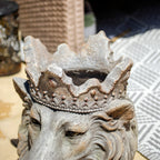 Regal Crowned Lion Head Planter