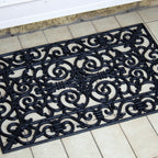 Large Rectangle Scroll Rubber Doormat
