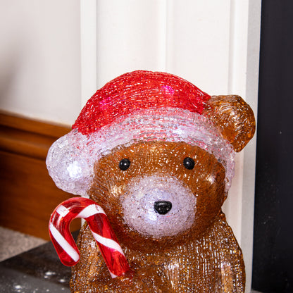 Acrylic Light Up Teddy Bear Figure