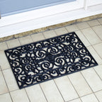 Small Rectangle Scroll Rubber Doormat