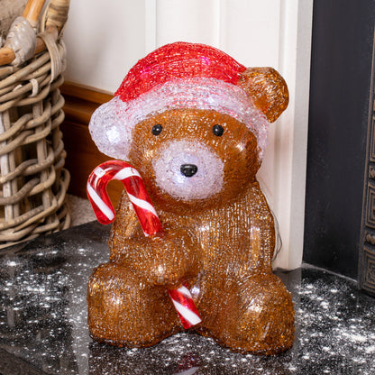 Acrylic Light Up Teddy Bear Figure