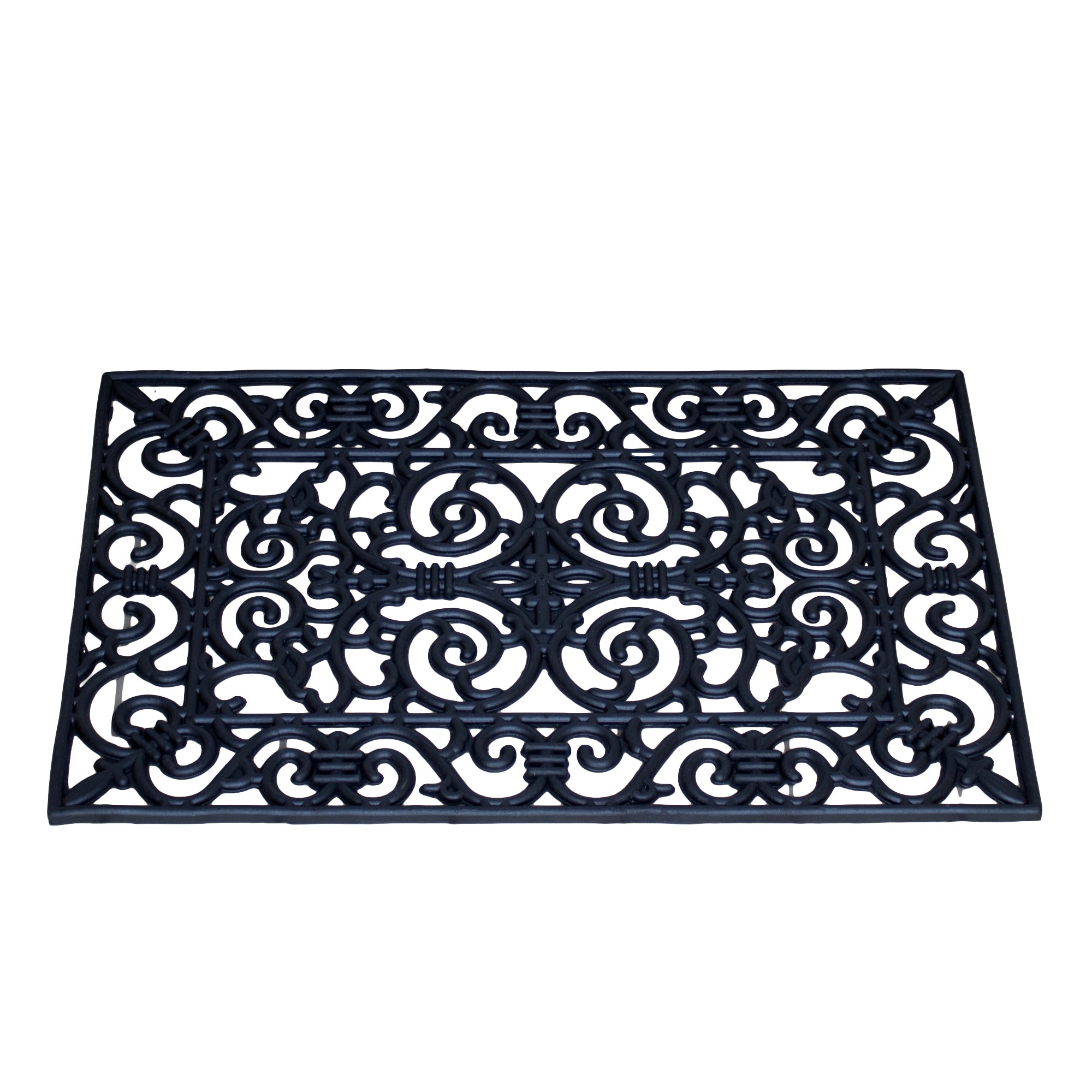 Small Rectangle Scroll Rubber Doormat