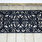 Small Rectangle Scroll Rubber Doormat