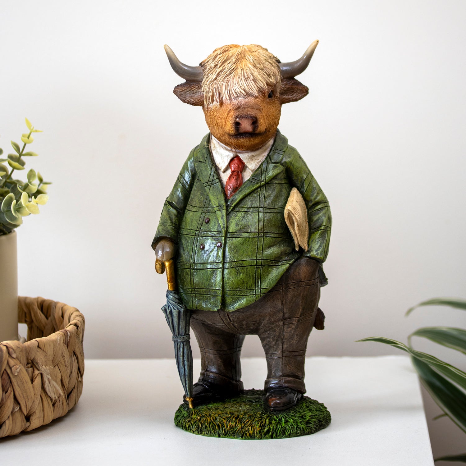 Gentleman Highland Cow Ornament