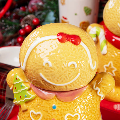 Ceramic Gingerbread Girl Cookie Jar