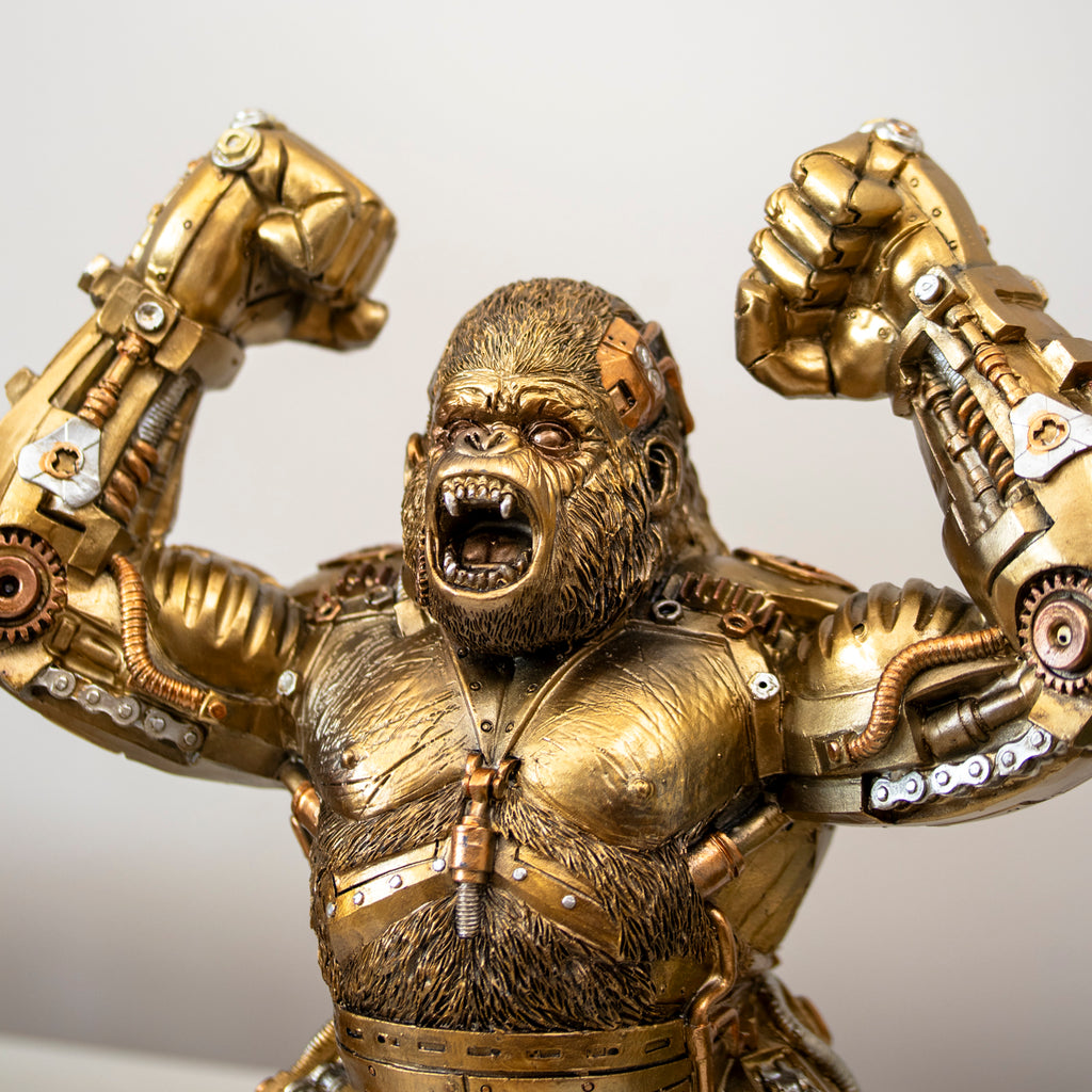 Steampunk Roaring Gorilla Ornament